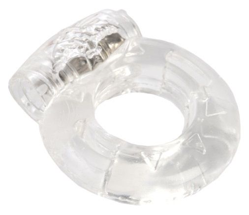 Толстое прозрачное эрекционное кольцо с вибратором - Toyfa Basic - в Нижнем Новгороде купить с доставкой