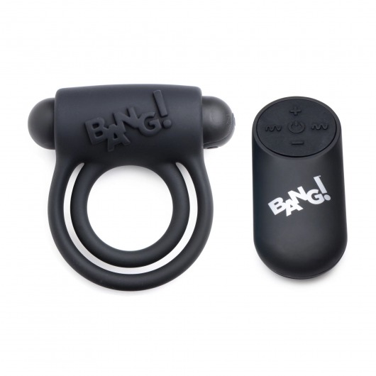 Черное эрекционное виброкольцо 28X Remote Control Vibrating Cock Ring   Bullet - XR Brands - в Нижнем Новгороде купить с доставкой