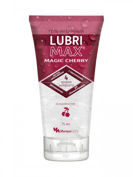 Интимный гель-смазка на водной основе Lubrimax Magic Cherry - 75 мл. - ИнтелБИО - купить с доставкой в Нижнем Новгороде