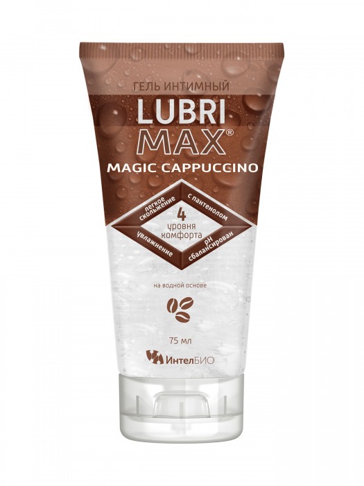 Интимный гель-смазка на водной основе Lubrimax Magic Cappuccino - 75 мл. - ИнтелБИО - купить с доставкой в Нижнем Новгороде