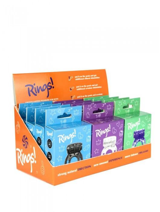 Бокс из 12 эрекционных колец Axle-pin - Lola Games - в Нижнем Новгороде купить с доставкой