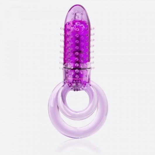 Фиолетовое виброкольцо с подхватом мошонки DOUBLE O 8 PURPLE - Screaming O - в Нижнем Новгороде купить с доставкой