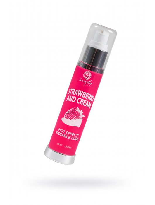 Массажное масло 2-в-1 с разогревающим эффектом и вкусом клубники со сливками - 50 мл. - Secret Play - купить с доставкой в Нижнем Новгороде