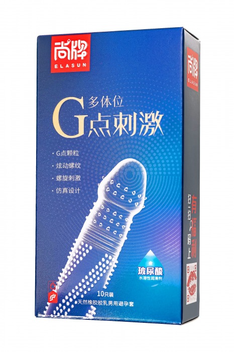 Ультратонкие презервативы Elasun G-spot stimulation с ребрами и точками - 10 шт. - Elasun - купить с доставкой в Нижнем Новгороде