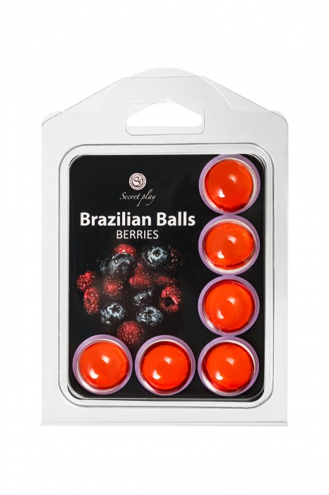 Набор из 6 шариков с массажным маслом Brazilian Balls с ароматом ягод - Secret Play - купить с доставкой в Нижнем Новгороде