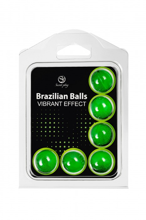 Набор из 6 шариков с массажным маслом Brazilian Balls с эффектом вибрации - Secret Play - купить с доставкой в Нижнем Новгороде