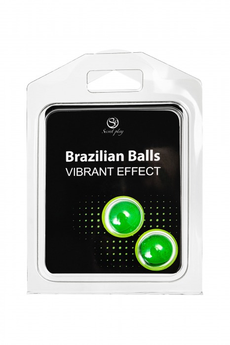 Набор из 2 шариков с массажным маслом Brazilian Balls с эффектом вибрации - Secret Play - купить с доставкой в Нижнем Новгороде