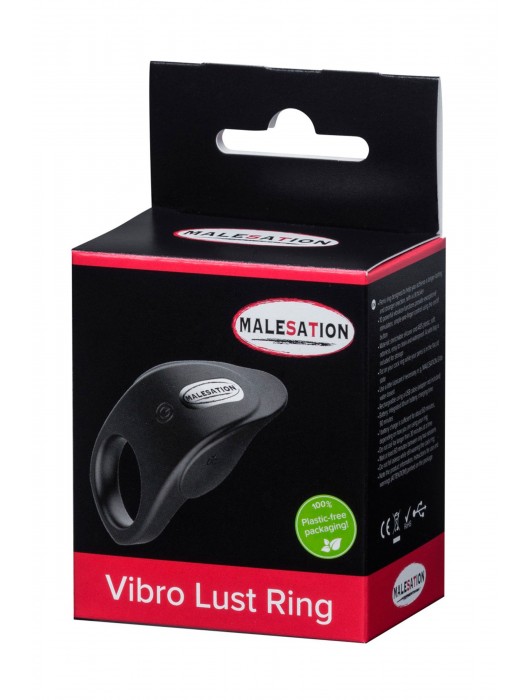 Черное эрекционное виброкольцо Vibro Lust Ring - MALESATION - в Нижнем Новгороде купить с доставкой