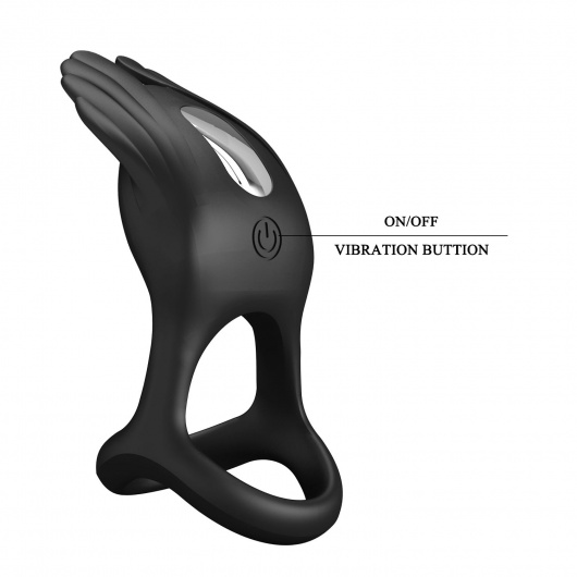 Черное перезаряжаемое виброкольцо на пенис Silas - Baile - в Нижнем Новгороде купить с доставкой