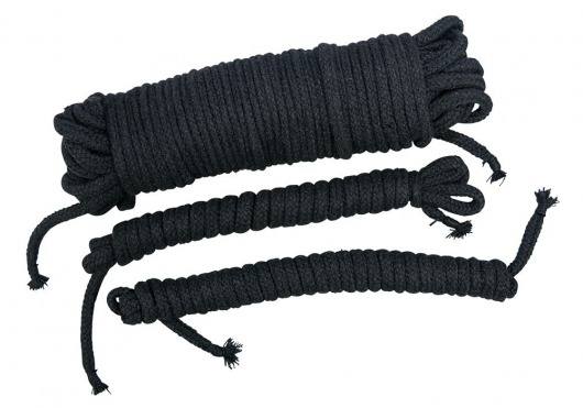 Чёрные хлопковые верёвки для бондажа - Orion - купить с доставкой в Нижнем Новгороде