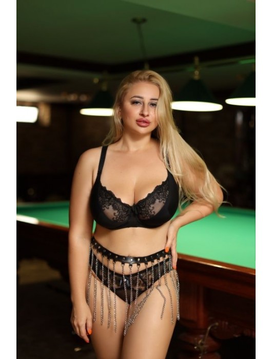 Черно-серебристая портупея-юбка plus size с цепочками - БДСМ Арсенал - купить с доставкой в Нижнем Новгороде
