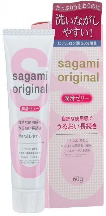 Гель-смазка на водной основе Sagami Original - 60 гр. - Sagami - купить с доставкой в Нижнем Новгороде