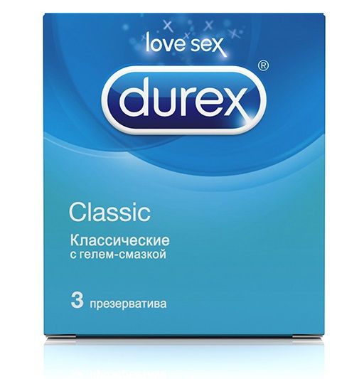 Классические презервативы Durex Classic - 3 шт. - Durex - купить с доставкой в Нижнем Новгороде