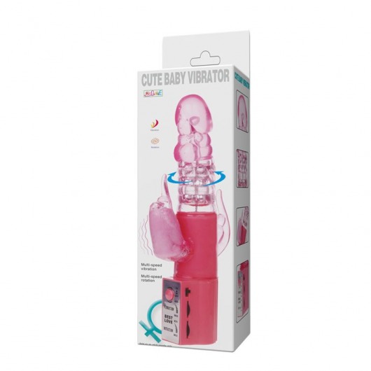Розовый хай-тек вибратор Cute Baby Pink - 24 см. - Baile