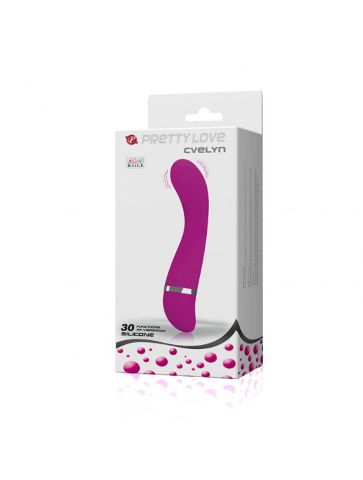 Лиловый вибратор Cvelyn - 18,9 см. - Baile