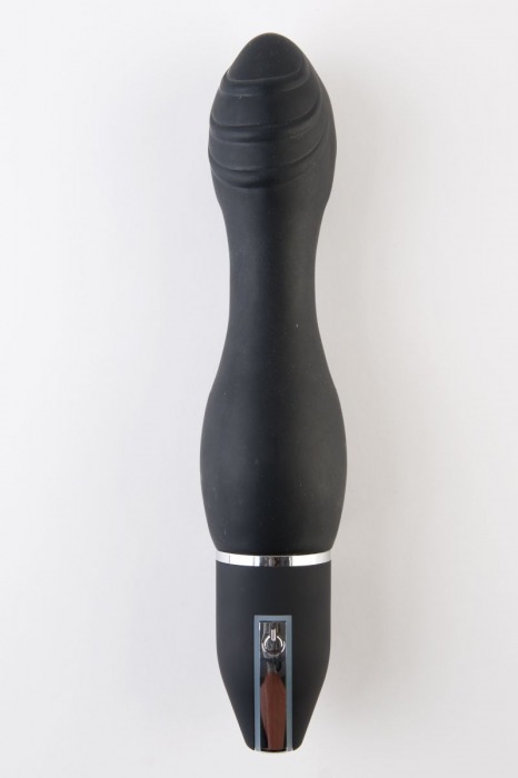 Чёрный анальный вибромассажёр из силикона - 27 см. - ToyFa
