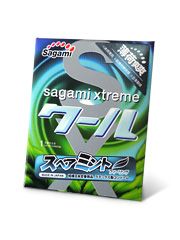 Презерватив Sagami Xtreme Mint с ароматом мяты - 1 шт. - Sagami - купить с доставкой в Нижнем Новгороде