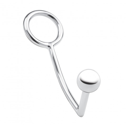 Кольцо на пенис с анальным стимулятором Stainless Steel Anal Hook   Cock Ring - BlueLine - в Нижнем Новгороде купить с доставкой