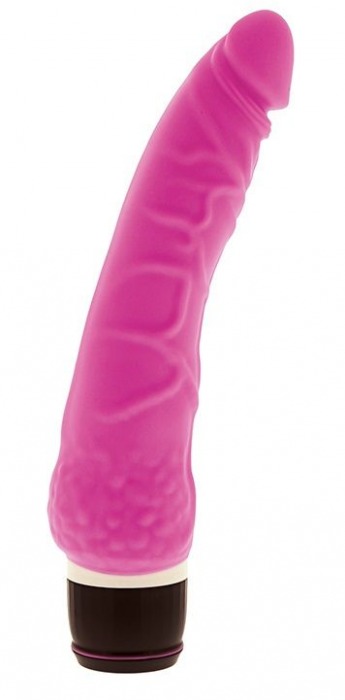 Розовый вибратор-реалистик с венками PURRFECT SILICONE CLASSIC 7.1INCH PINK  - 18 см. - Dream Toys