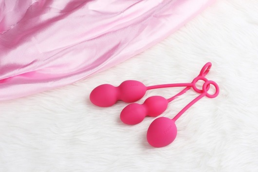 Набор розовых вагинальных шариков Nova Ball со смещенным центром тяжести - Svakom