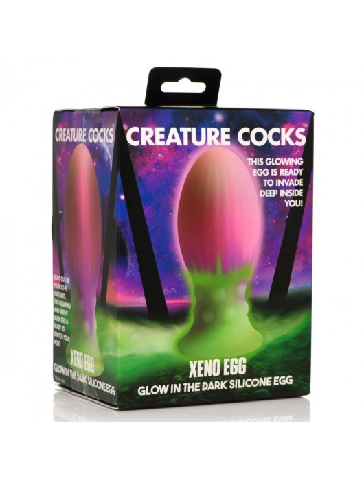 Розовая пробка-яйцо Xeno Egg - 13,3 см. - XR Brands