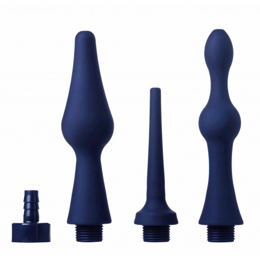 Набор из 3 универсальных насадок для анального душа Universal 3 Piece Silicone Enema Attachment Set - XR Brands - купить с доставкой в Нижнем Новгороде