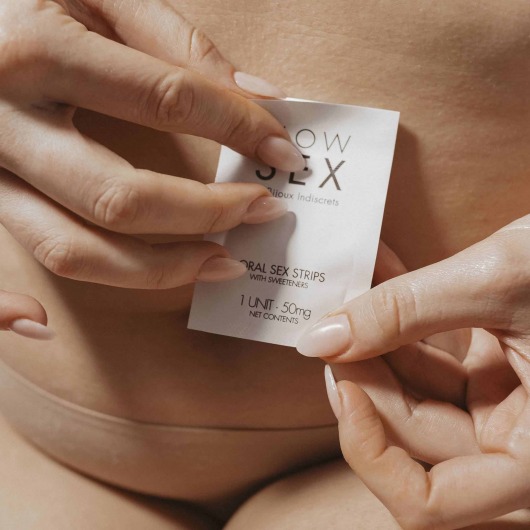 Полоски для орального секса Slow Sex Oral Sex Strips - 7 шт. - Bijoux Indiscrets - купить с доставкой в Нижнем Новгороде