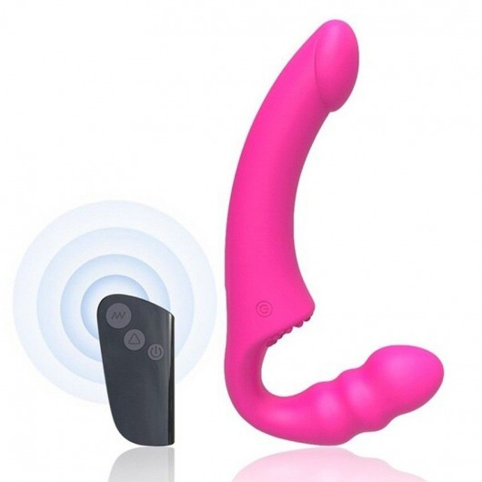 Розовый безремневой страпон Straples Strap-On Dildo - Erokay - купить с доставкой в Нижнем Новгороде