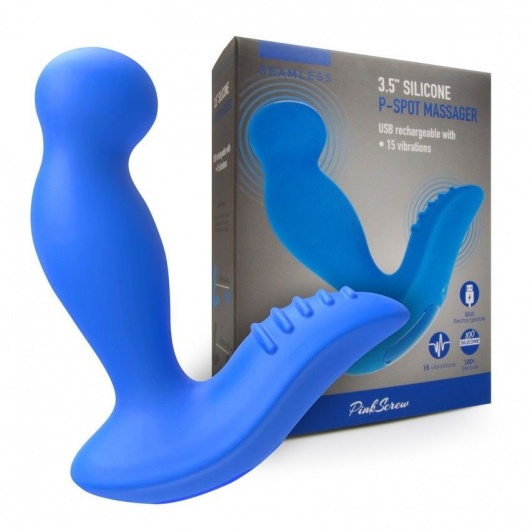 Синий вибромассажер простаты 3,5’’ P-spot Massager - 12,5 см. - Erokay - в Нижнем Новгороде купить с доставкой