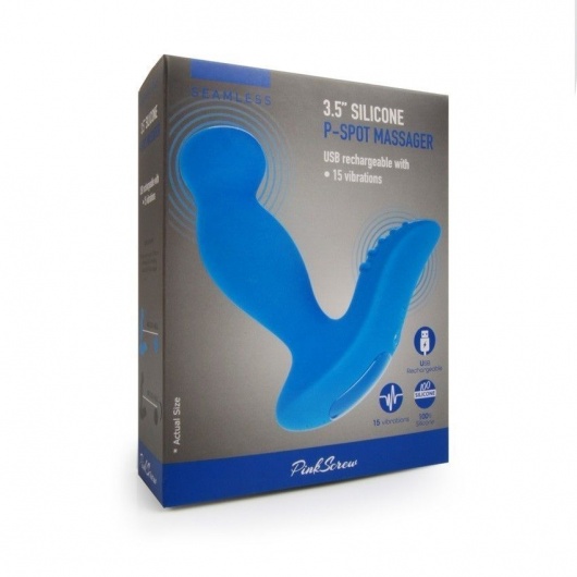 Синий вибромассажер простаты 3,5’’ P-spot Massager - 12,5 см. - Erokay - в Нижнем Новгороде купить с доставкой