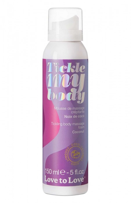 Массажная хрустящая пенка Tickle My Body Coconut с ароматом кокоса - 150 мл. - Love to Love - купить с доставкой в Нижнем Новгороде