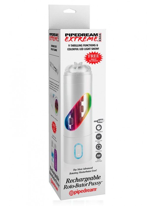 Перезаряжаемый мастурбатор-вагина Extreme Toyz Rechargeable Roto-Bator Pussy - Pipedream - в Нижнем Новгороде купить с доставкой