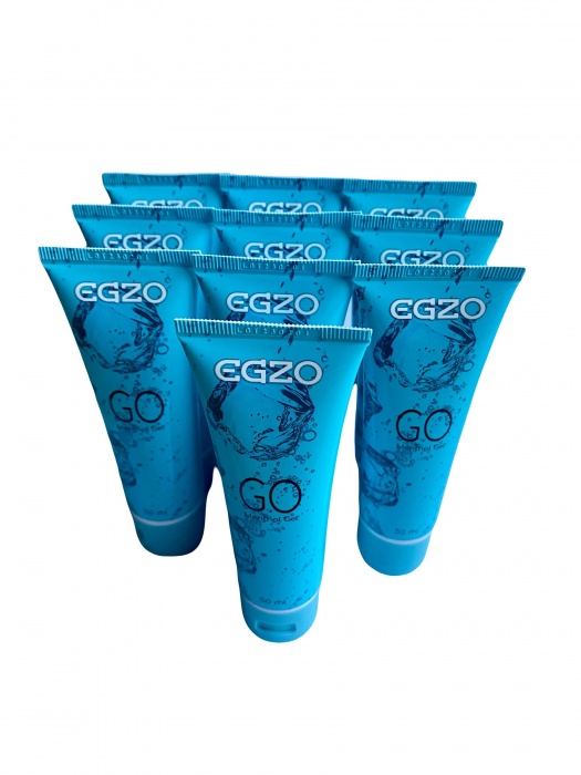 Набор из 10 пролонгирующих лубрикантов на водной основе Egzo Go (по 50 мл.) - EGZO - купить с доставкой в Нижнем Новгороде