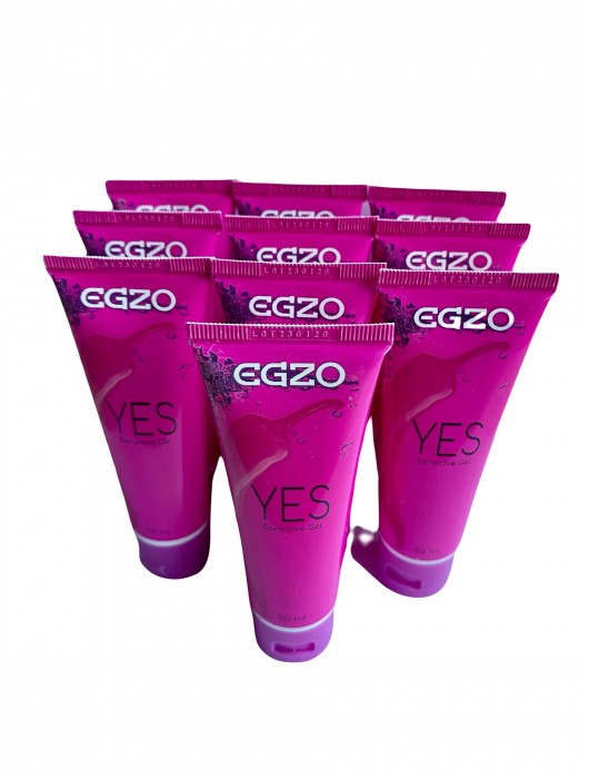 Набор из 10 согревающих лубрикантов на водной основе Egzo Yes (по 50 мл.) - EGZO - купить с доставкой в Нижнем Новгороде