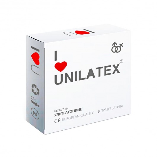 Ультратонкие презервативы Unilatex Ultra Thin - 3 шт. - Unilatex - купить с доставкой в Нижнем Новгороде