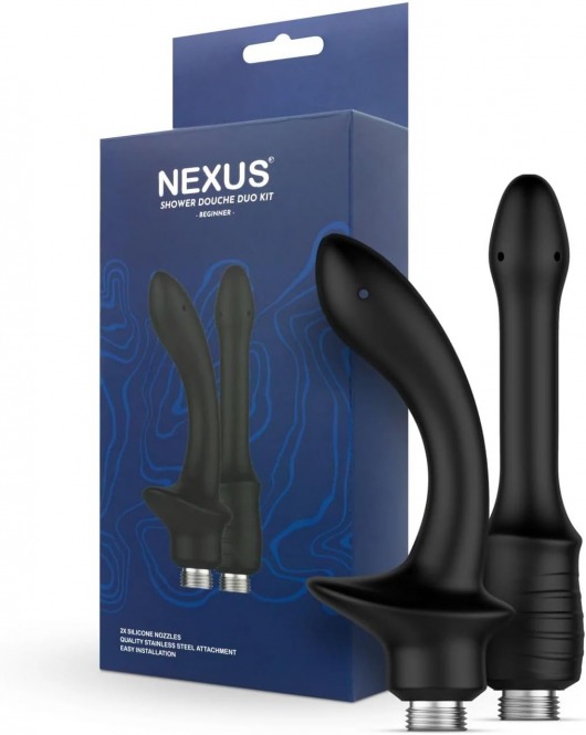 Набор из 2 насадок для анального душа Shower Douche Duo Kit Beginner - Nexus Range - купить с доставкой в Нижнем Новгороде