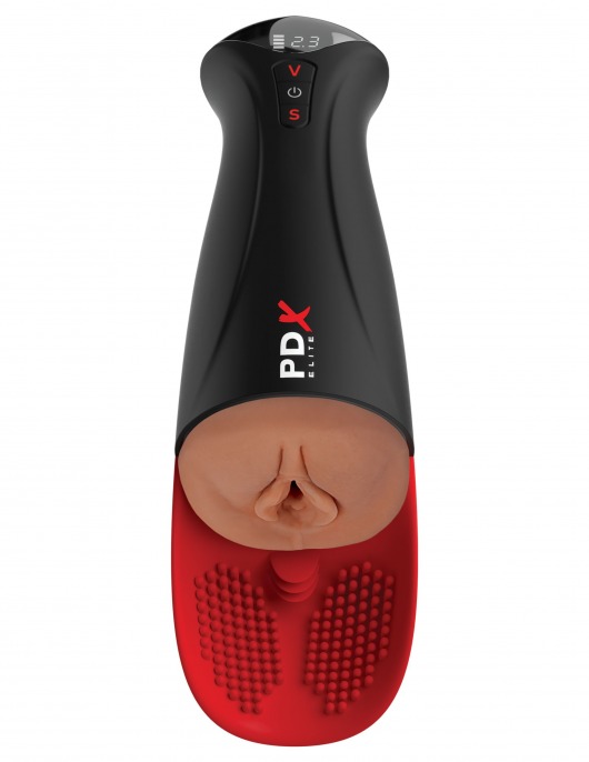 Мастурбатор-вагина в колбе с вибрацией Fuck-O-Matic Pro XL - Pipedream - в Нижнем Новгороде купить с доставкой
