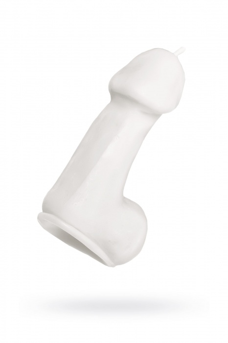 Белая свеча в форме пениса - 47 гр. - Pecado - купить с доставкой в Нижнем Новгороде