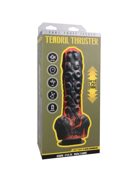 Черно-красная мини-машина на присоске Tendril Thruster - 21,6 см. - Doc Johnson - купить с доставкой в Нижнем Новгороде