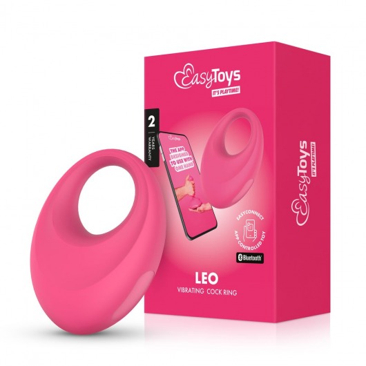 Розовое интерактивное эрекционное виброкольцо Leo - Easy toys - в Нижнем Новгороде купить с доставкой