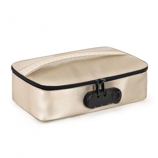 Золотистая сумочка для хранения игрушек Discreet Box - Dorcel - купить с доставкой в Нижнем Новгороде