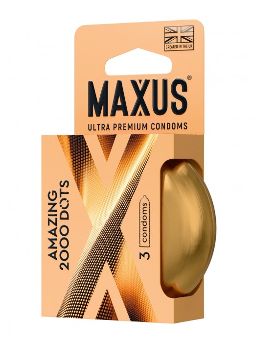 Точечные презервативы MAXUS 2000 Amazing Dots с железным кейсом - 3 шт. - Maxus - купить с доставкой в Нижнем Новгороде