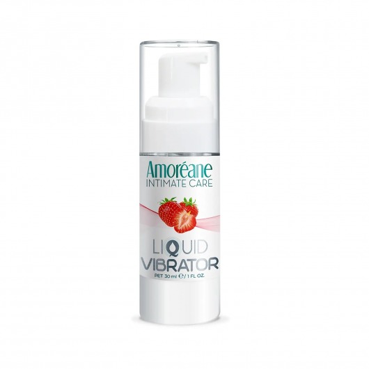 Жидкий вибратор со вкусом клубники Amoreane Strawberry - 30 мл. - Amoreane - купить с доставкой в Нижнем Новгороде