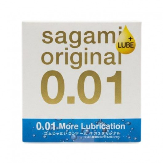 Увлажнённый презерватив Sagami Original 0.01 Extra Lub - 1 шт. - Sagami - купить с доставкой в Нижнем Новгороде