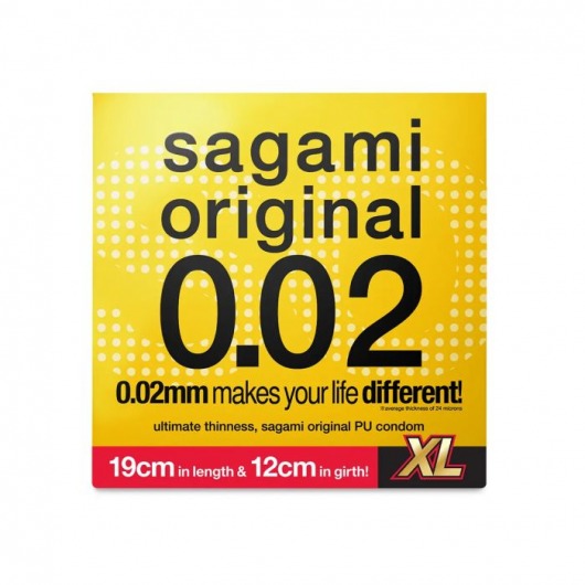Презерватив увеличенного размера Sagami Original 0.02 XL-size - 1 шт. - Sagami - купить с доставкой в Нижнем Новгороде