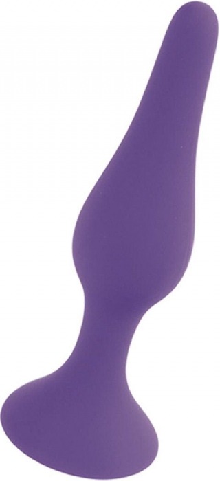 Фиолетовая анальная втулка Silcone Purple Plug Large - 12,5 см. - Boys of Toys