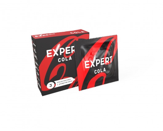 Презервативы с ароматом колы Expert Cola - 3 шт. - Expert - купить с доставкой в Нижнем Новгороде