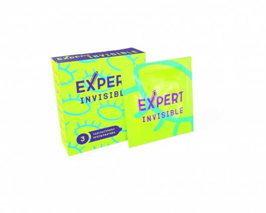Ультратонкие презервативы Expert Invisible - 3 шт. - Expert - купить с доставкой в Нижнем Новгороде