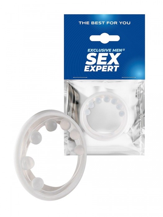 Эрекционное кольцо с мягкой стимулирующей насадкой - Sex Expert - в Нижнем Новгороде купить с доставкой