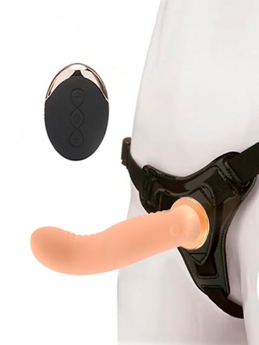 Женский вибрострапон со съемной насадкой и пультом ДУ - Erokay - купить с доставкой в Нижнем Новгороде